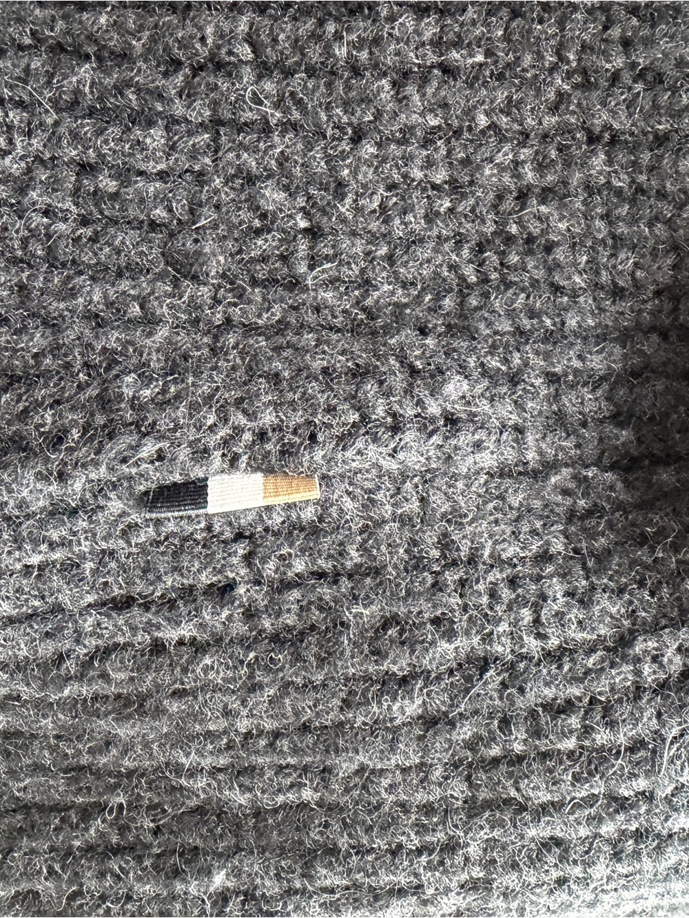 Hugo Boss Charcoal Ribbed Mock Neck Sweater - Picture 3 of 6